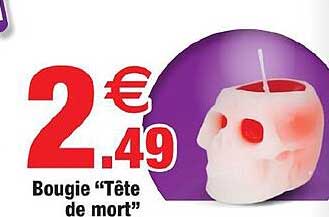 bougie "tête de mort"