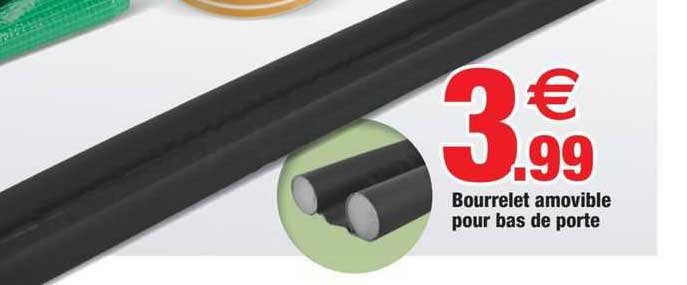 bourrelet amovible pour bas de porte