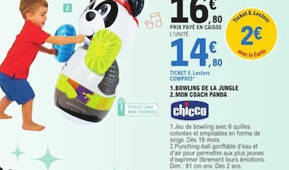 bowling de la jungle ou mon coach panda chicco