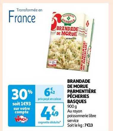 brandade de morue parmentière pêcheries basques