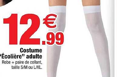 costume "écolière" adulte