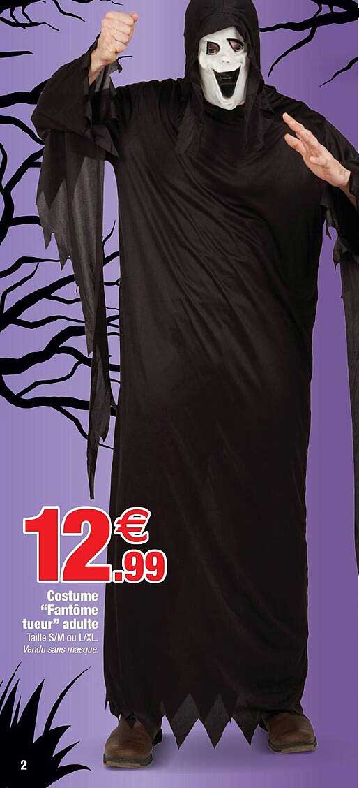 costume "fantôme tueur" adulte