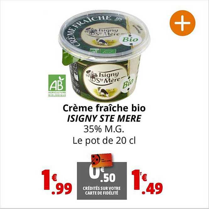 crème fraîche bio isigny ste mère