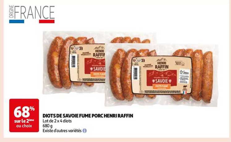diots de savoie fumé  porc henri raffin