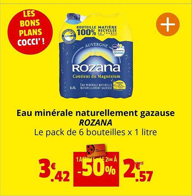 eau minérale naturellement gazeuse rozana