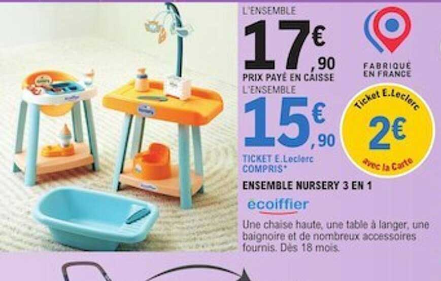 Ensemble Nursery 3 En 1 écoiffier