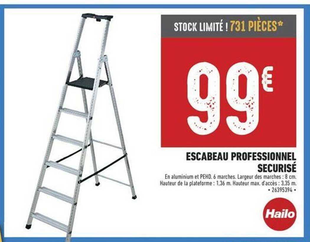 Escabeau Professionnel Sécurisé Hailo