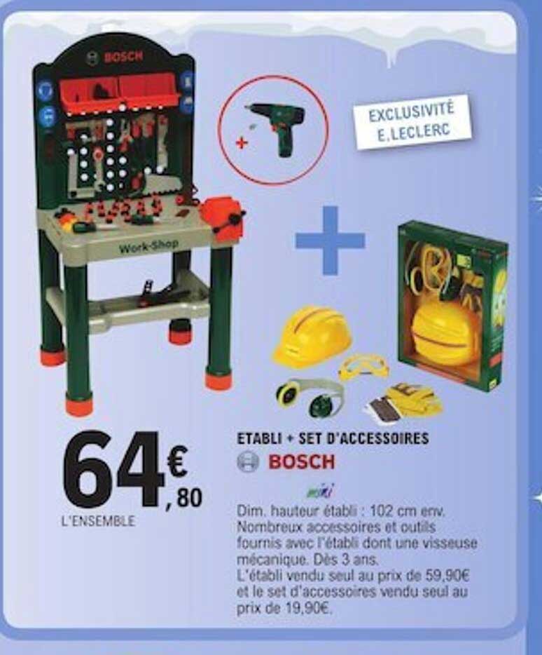 établi + set d'accessoires bosch