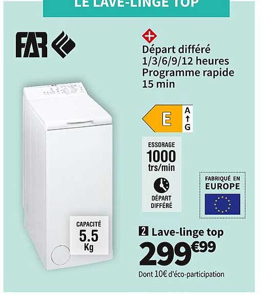 far lave-linge top