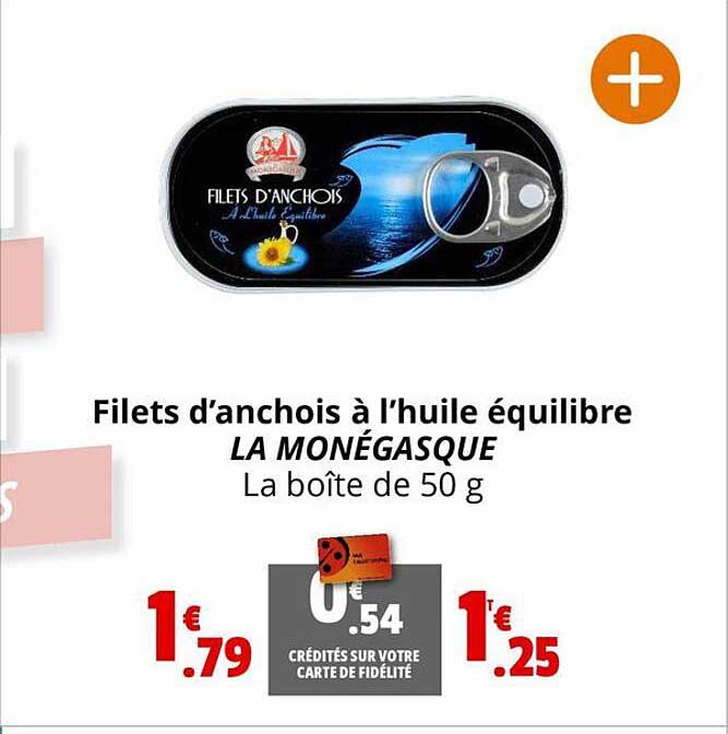 filets d'anchois à l'huile équilibre la monégasque