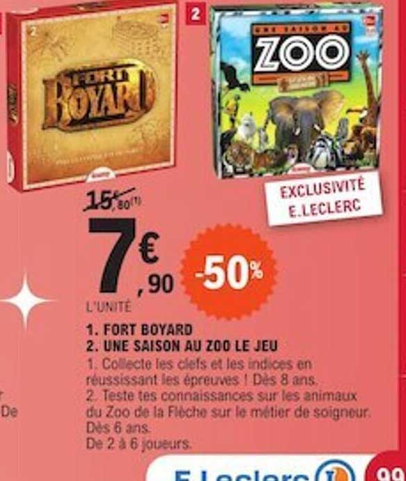 fort boyard, une saison au zoo le jeu
