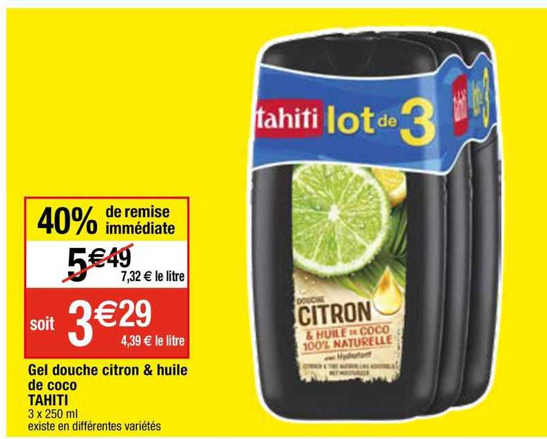 Gel Douche Citron & Huile De Coco Tahiti