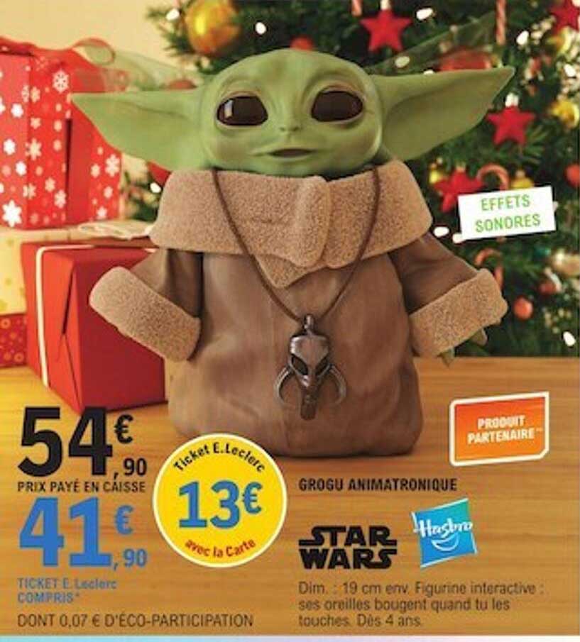 grogu animatronique star wars hasbro