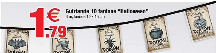 guirlande 10 fanions "halloween"