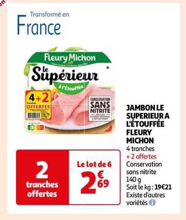 jambon le supeieur à l'étouffée fleury michon