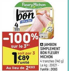 jambon simplement bon fleury michon