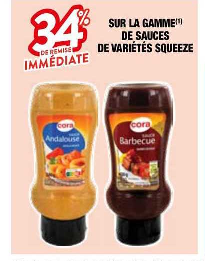 la gamme de sauces de variété squeeze