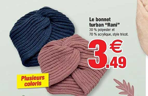 Le Bonnet Turban "rani"