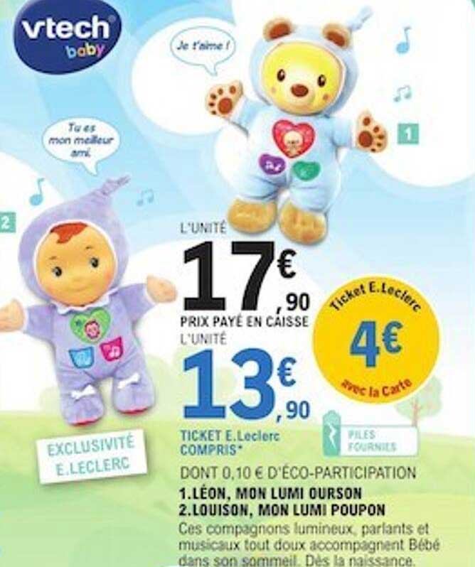 léon, mon lumi ourson ou louison, mon lumi poupon