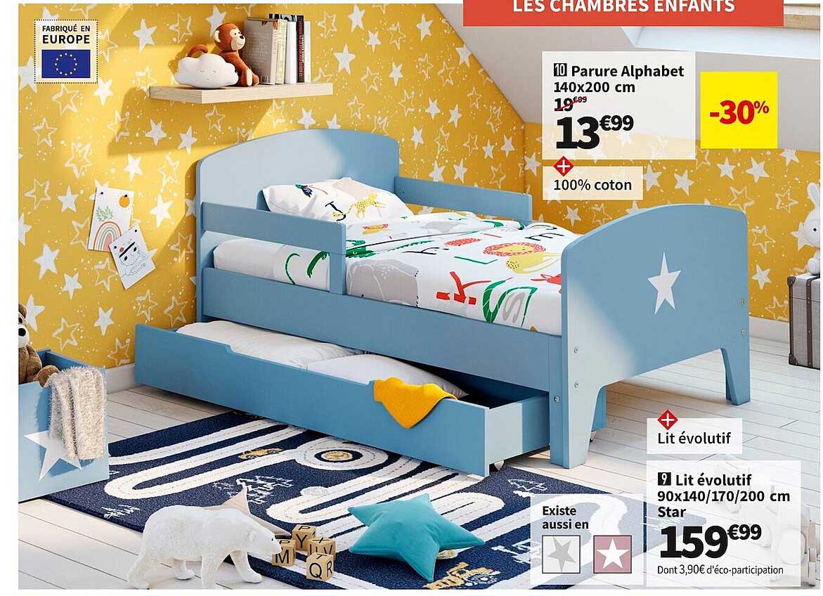 lit évolutif ou parure alphabet