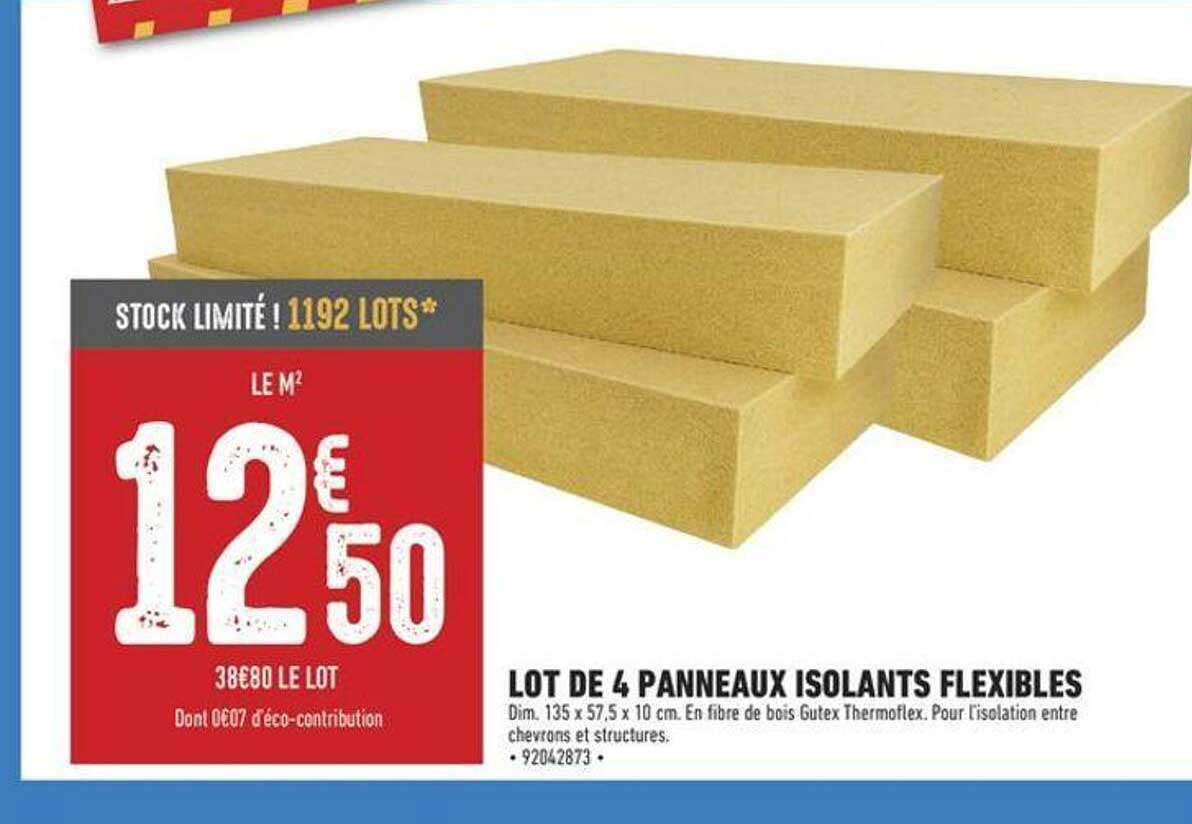 lot de 4 panneaux isolants flexibles