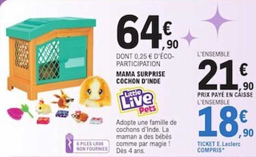 mama surprise cochon d'inde little live pets