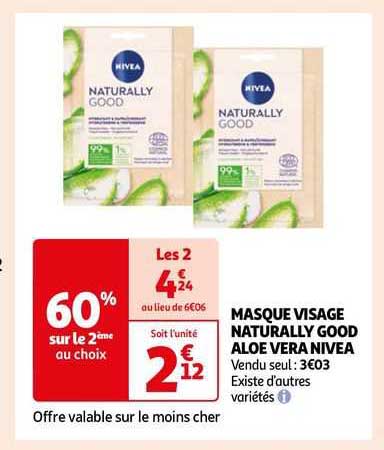 Masque Visage Naturally Good Aloe Vera Nivea