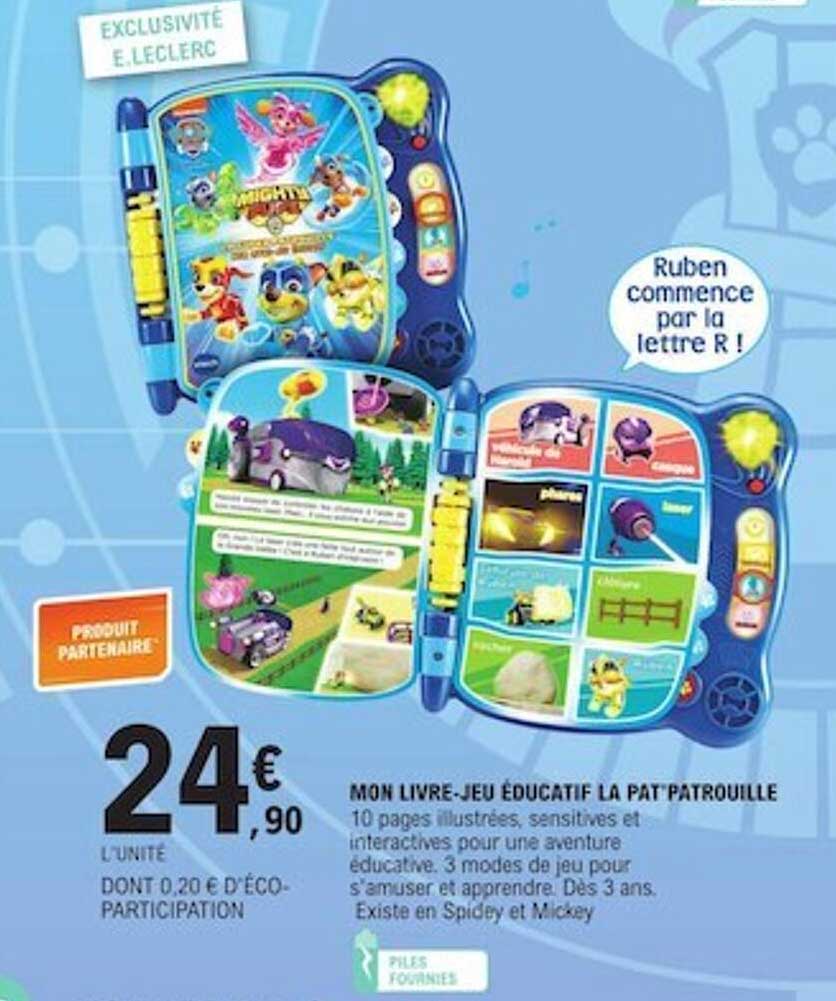 mon livre-jeu éducatif la pat'patrouille