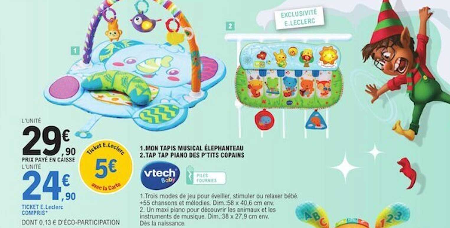 mon tapis musical éléphanteau ou tap tap piano des p'tits copains