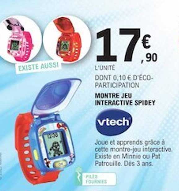 montre jeu interactive spidey vtech