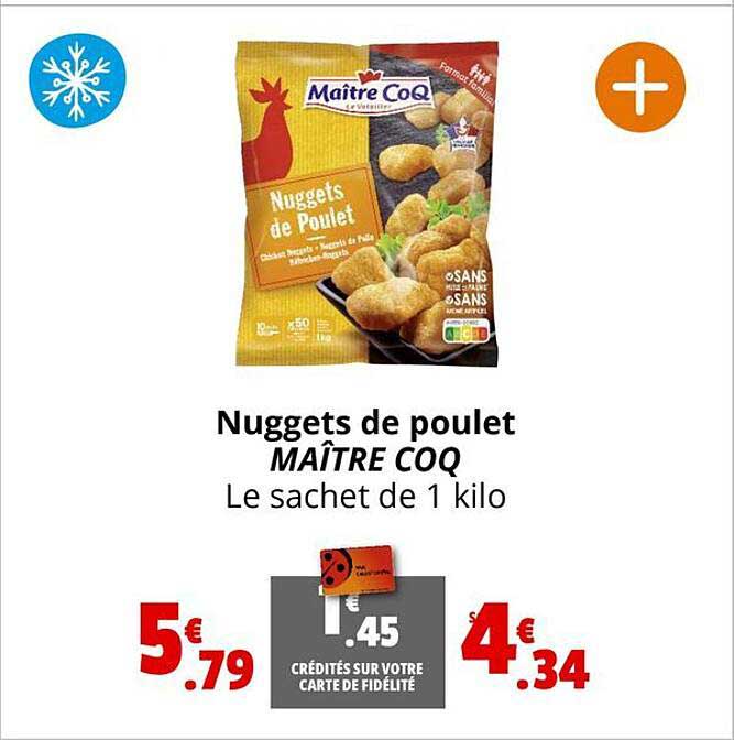 nuggets de poulet maître coq