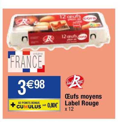 œufs moyens label rouge