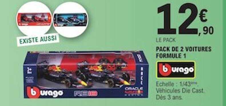 pack de 2 voitures formule 1 burago