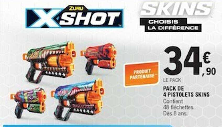 pack de 4 pistolets skins