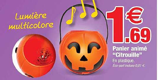 panier animé "citrouille"