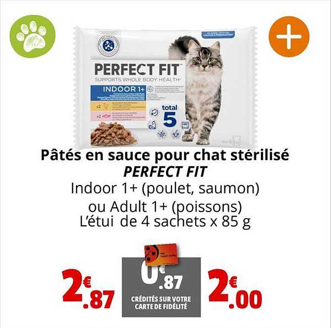 Pâtés En Sauce Pour Chat Stérilisé Perfect Fit