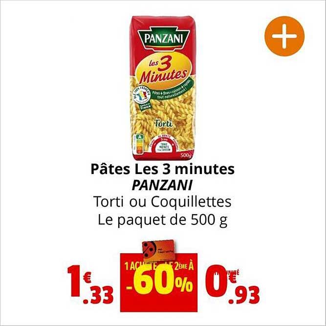 pâtes les 3 minutes panzani