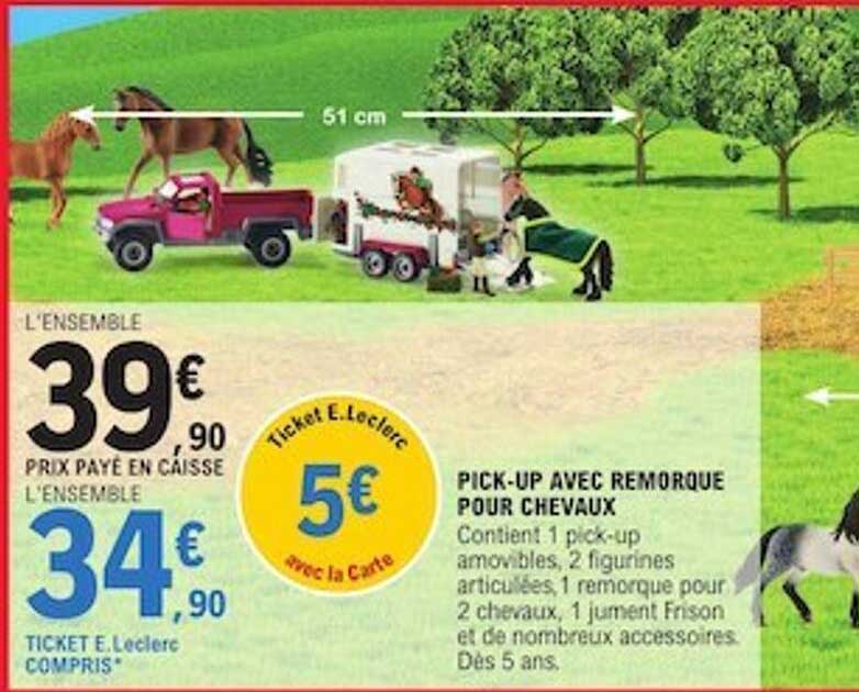 pick-up avec remorque pour chevaux