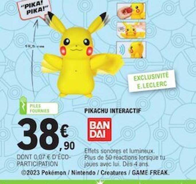 pikachu interactif bandai
