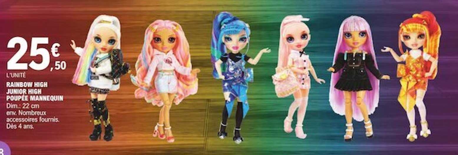 rainbow high junior high poupée mannequin