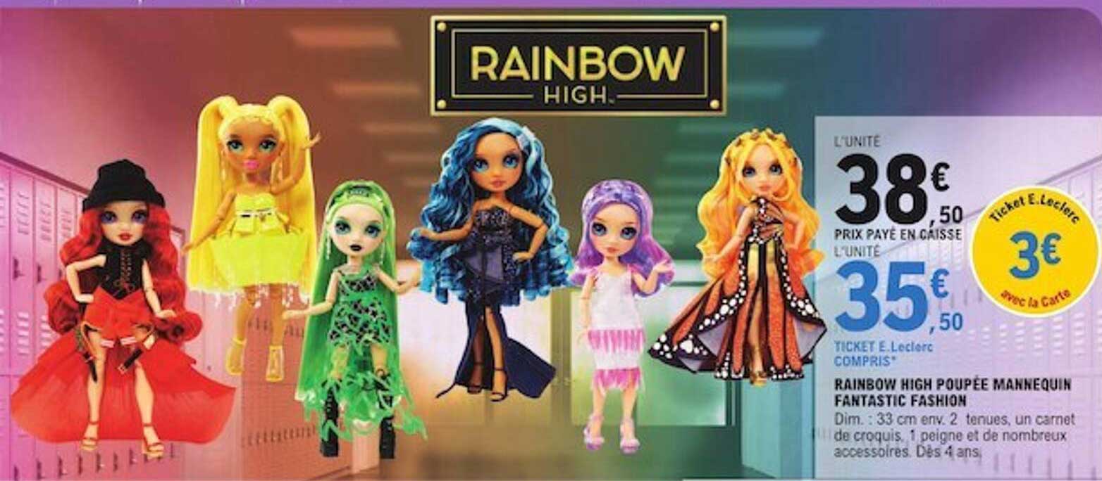 rainbow high poupée mannequin fantastic fashion