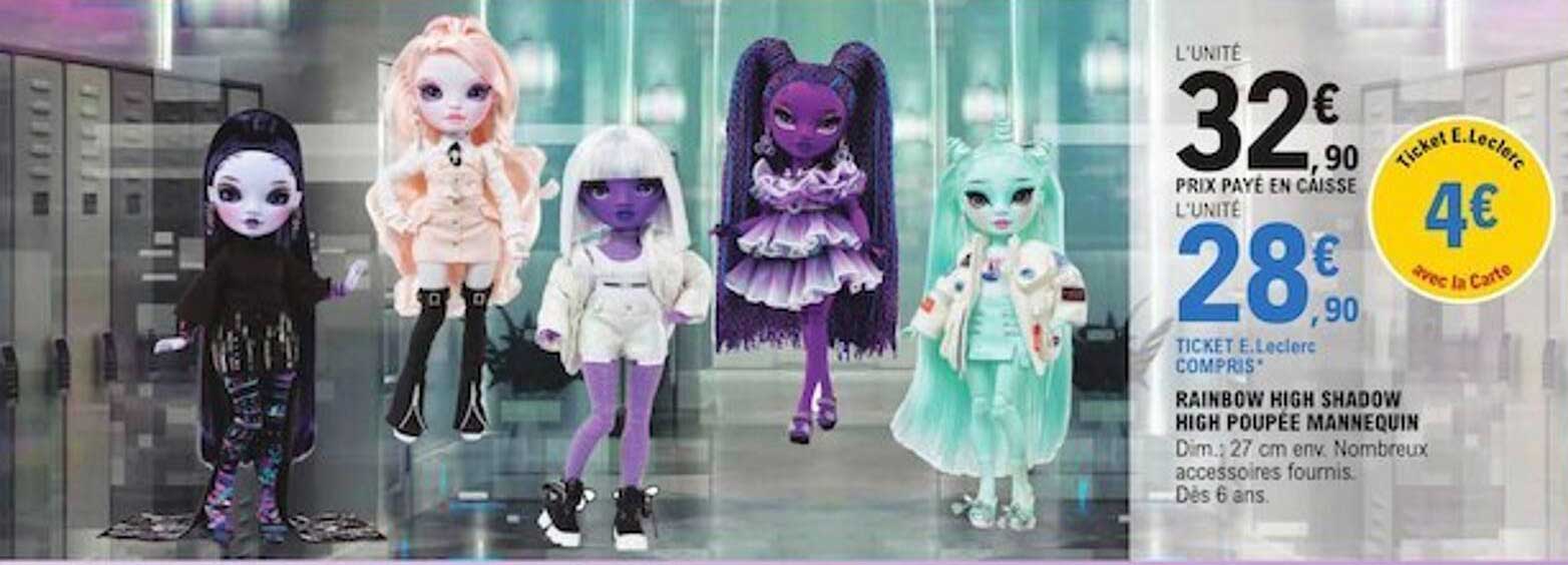 rainbow high shadow high poupée mannequin