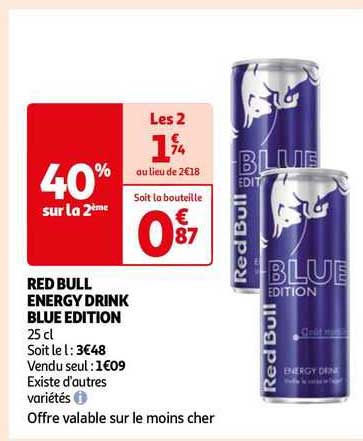 red bull energy drink blue edition