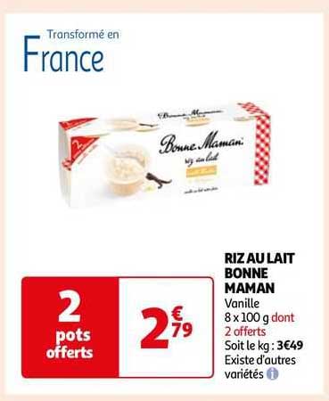 riz au lait bonne maman