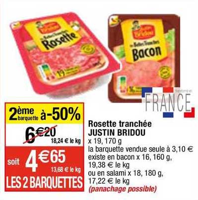 rosette tranchée justin bridou