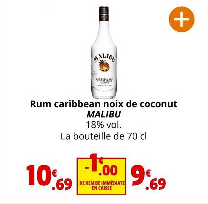 rum caribbean noix de coconut malibu