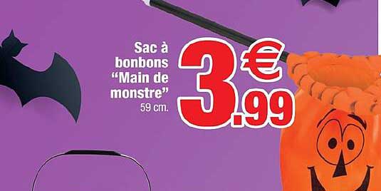 sac à bonbons "main de monstre"