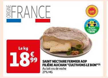 saint nectaire fermier aop filière auchan "cultivons le bon"