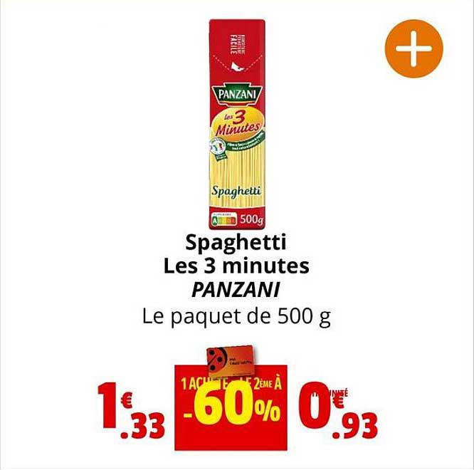 spaghetti les 3 minutes panzani