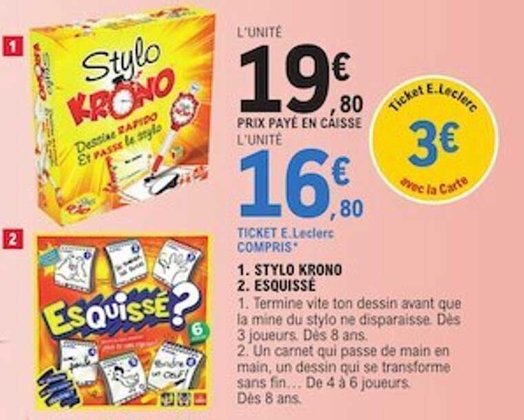 stylo krono, esquissé